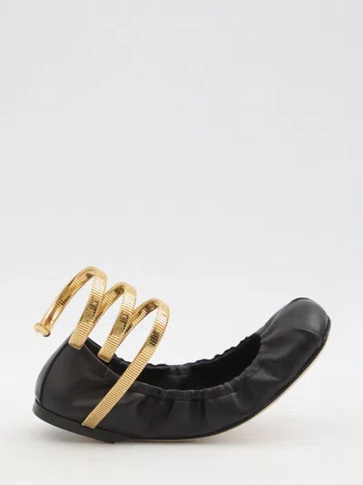 René Caovilla Rene Caovilla Juniper 10 Ballerinas In Black