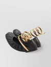 René Caovilla Juniper 10 Lambskin Serpent Detail Ballerinas