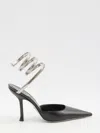 René Caovilla Juniper Black And Silver Pump 105 In Black
