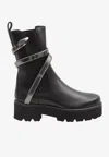 René Caovilla Rene Caovilla Juniper 45 Biker Boots In Black