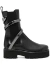René Caovilla Juniper 45 Biker Boots In Black