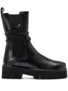 René Caovilla Cleo Combat Biker Boot In Black