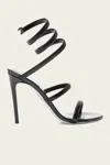 René Caovilla Juniper Metal Sandal In Black