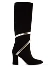 René Caovilla Juniper Soft Boot In Black Suede In Black
