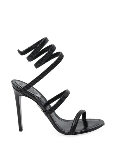 René Caovilla Juniper Wrap-around Sandals In Black