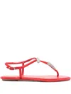 René Caovilla Katy Crystal-embellished Sandals In 红色