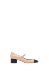 René Caovilla Kristen Bicolor Strass Mary Jane Pumps In Beige