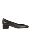 René Caovilla Embellished Closed Toe Block Heel Pumps In Black