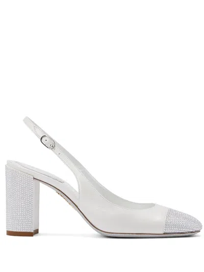 René Caovilla Kristen Slingback Pumps In Weiss