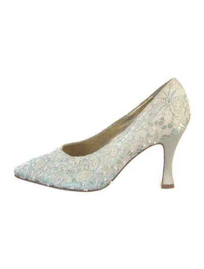 Pre-owned René Caovilla Lace Lace Pattern Pumps In Multicolor