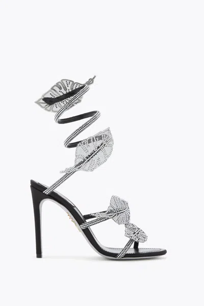 René Caovilla Leaf Black Sandal 105