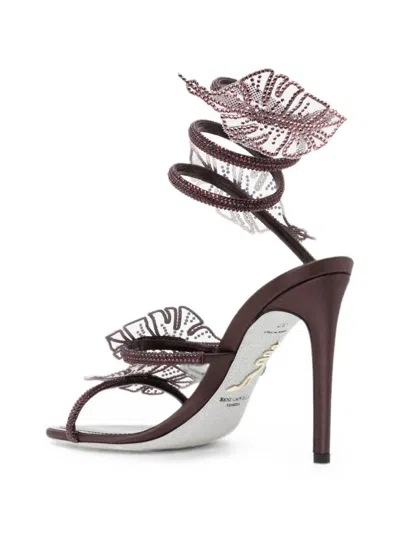 René Caovilla Leaf Fondant Sandals In Purple