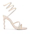 René Caovilla Leather Embellished Margot Sandals 105 In Neutral