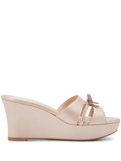 René Caovilla Leather Sandals In Pink