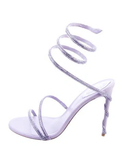 Pre-owned René Caovilla Leather Sandals In White