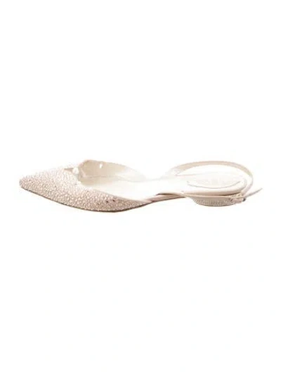 Pre-owned René Caovilla Leather Slingback Flats