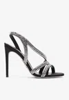 René Caovilla 105mm Lisa Sandals In Black