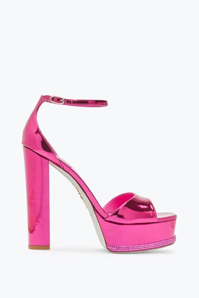 René Caovilla Liza Shocking Pink Sandal 130