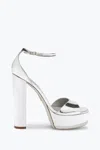 René Caovilla Liza Silver Sandal 130