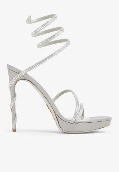 RENÉ CAOVILLA MARGOT 120 CRYSTAL-EMBELLISHED SANDALS