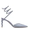 René Caovilla Rene Caovilla Margot 80 Satin Pumps In Blue
