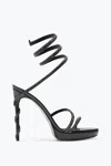 René Caovilla Margot Crystal Black Platform Sandal 120