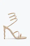René Caovilla Margot Crystal Gold Sandal 105