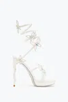 René Caovilla Margot Crystal White Platform Sandal 120