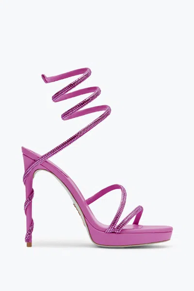 René Caovilla Margot Cyclamen Platform Sandal 120