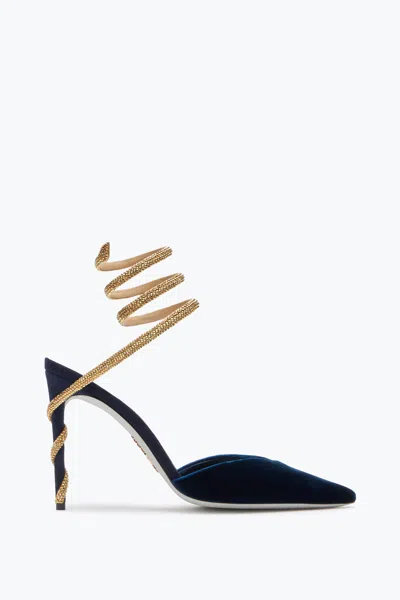 René Caovilla Margot Deep Blue Slingback Pump 105