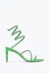 René Caovilla Margot Embellished Satin Sandals