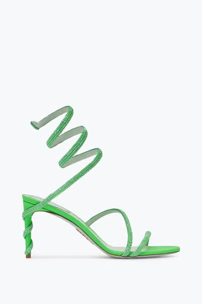René Caovilla Margot Fluo Green Sandal 80