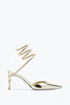 René Caovilla Margot Gold Pump 80