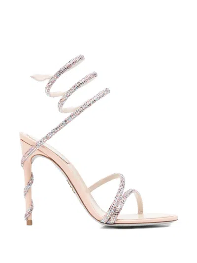 René Caovilla Round-toe High-heeled Sandals In Multi