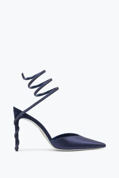 René Caovilla Margot Midnight Blue Pump 105
