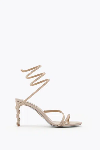 René Caovilla Margot Nude Sandal 80 In Neutral