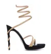 René Caovilla Heeled Sandals Rene Caovilla Woman Color Black In Gold