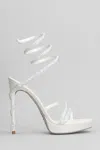 René Caovilla 120mm Margot Satin & Crystals Sandals