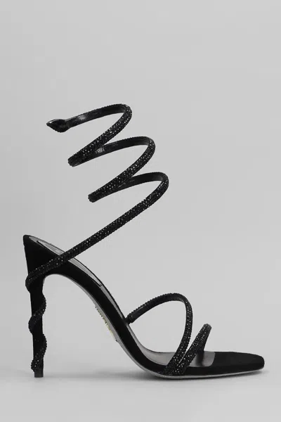 René Caovilla Margot  Sandals In Black