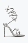René Caovilla Margot Silver Sandal With Butterflies And Crystals 105