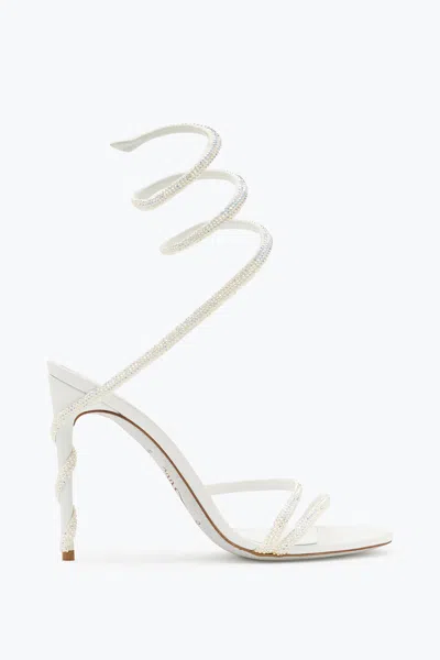 René Caovilla Margot Swarovski White Sandal Jewel