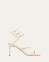 René Caovilla Cleo 105 Crystal-embellished Sandals In Platinum