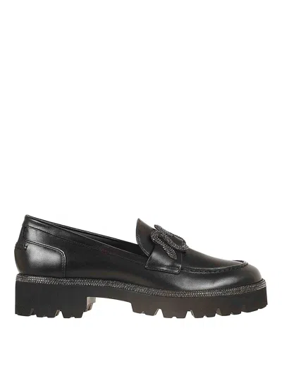 René Caovilla Morgan Flat Pump In Negro