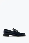 René Caovilla Morgana Blue Loafer With Black Matte Crystal 20