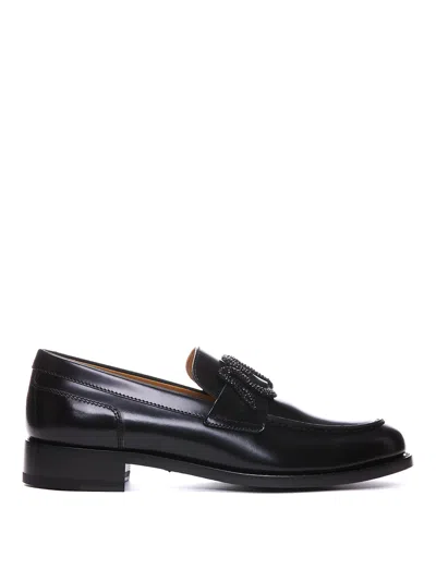 René Caovilla Morgana Loafers In Black
