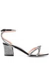 René Caovilla Nicole 50mm Sandals In Black