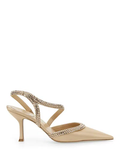 René Caovilla 95mm Crystal-embellished Pumps In Beige
