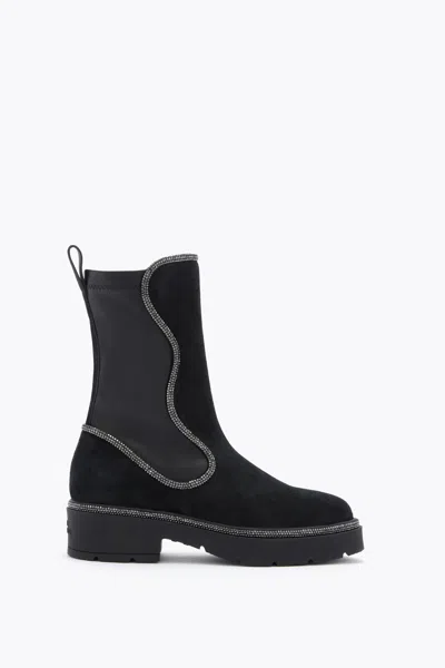 René Caovilla Onda Black Biker Boot 50