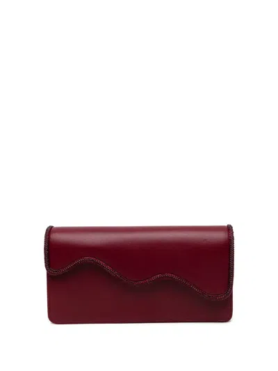 René Caovilla Onda Clutch Bag In Burgundy