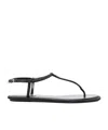 René Caovilla Rene Caovilla Flat Jewel Sandals In Black